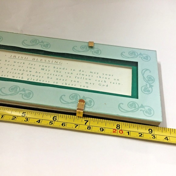 Irish Blessing ~ Hallmark Vintage Framed Plaque, Wall Hanging shamrock clover - Picture 6 of 7
